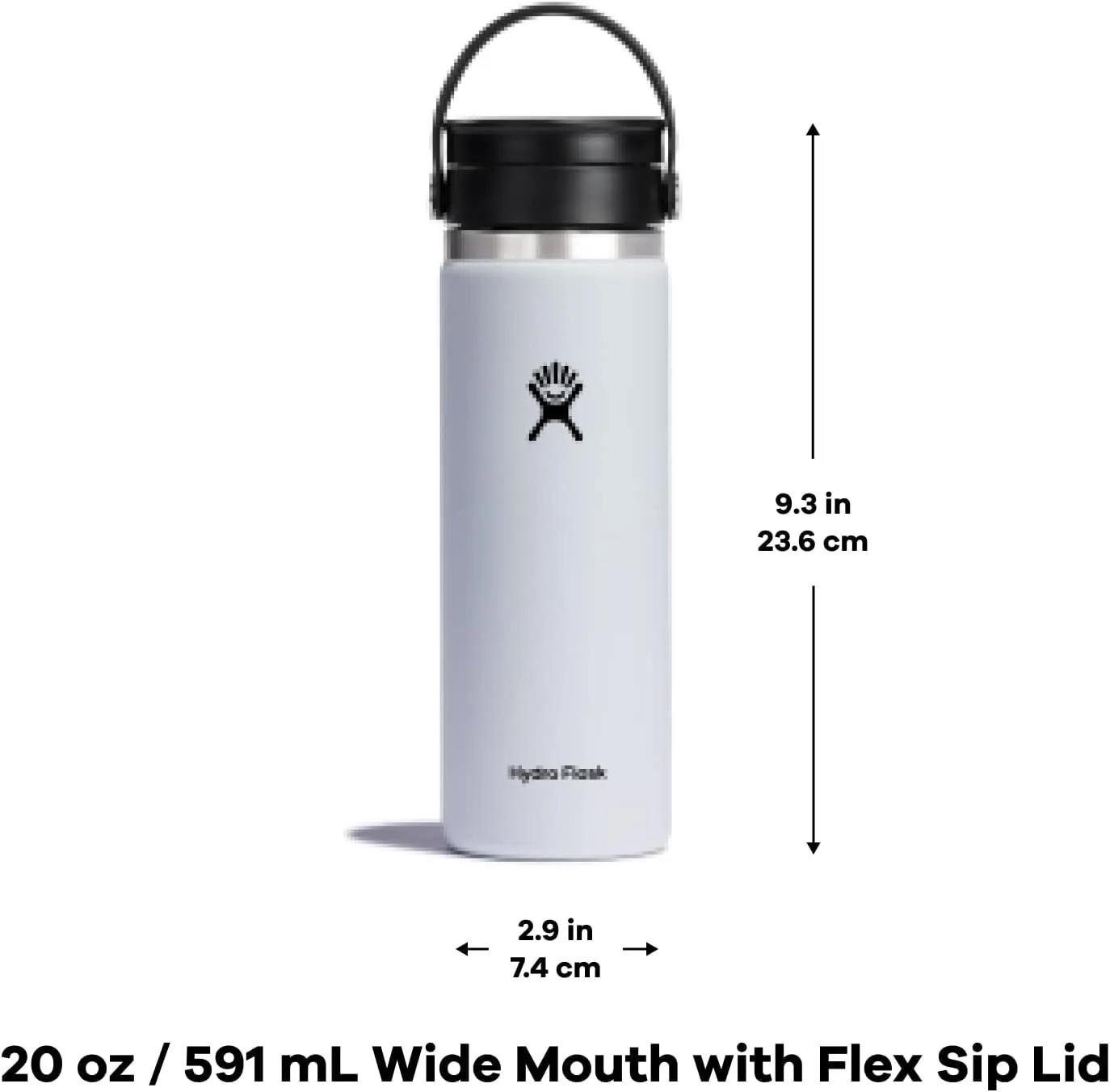 Hydro Flask Wide Mouth with Flex Sip Lid - Insulated Water Bottle Travel Cup Coffee Mug Tumbler 20 Oz