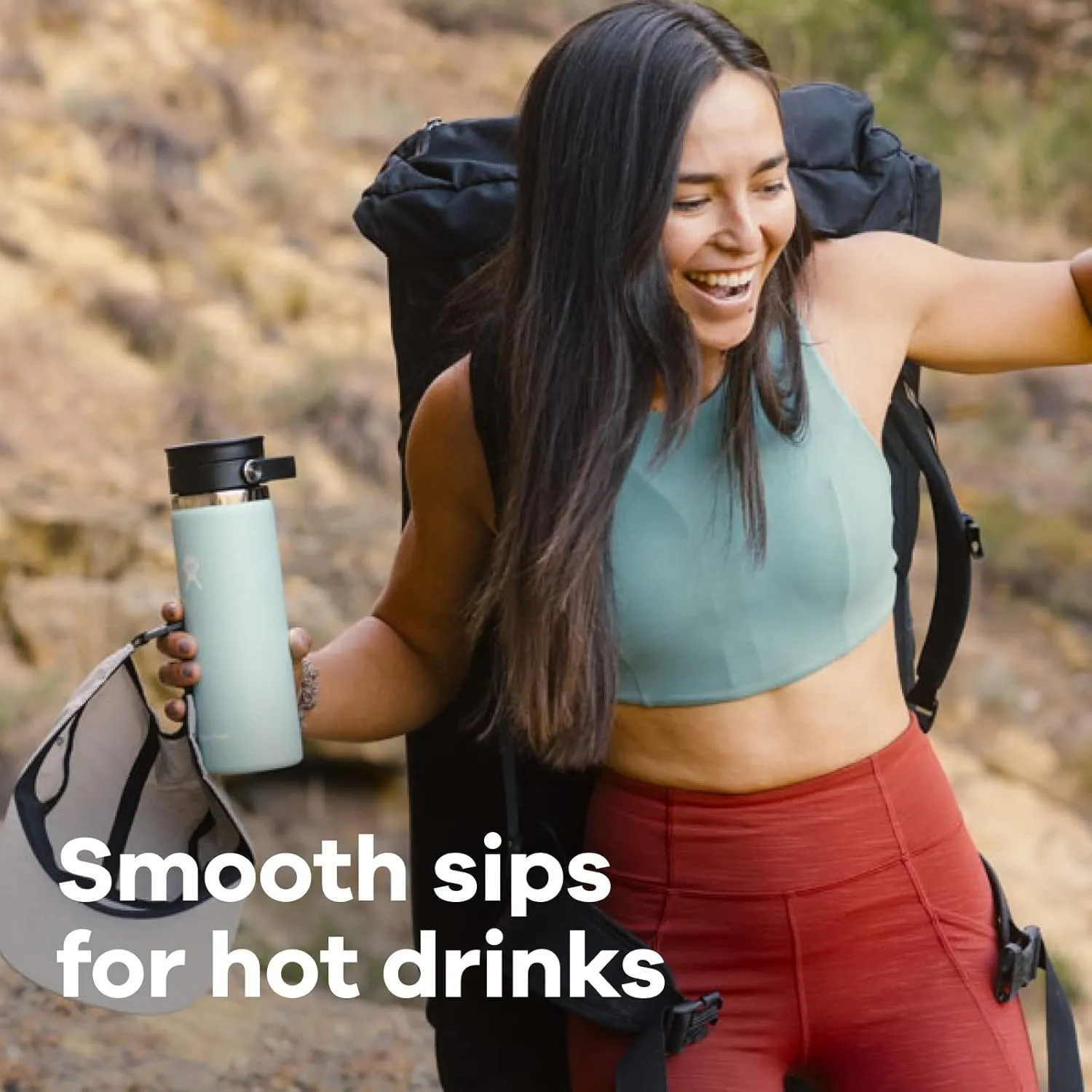 Hydro Flask Wide Mouth with Flex Sip Lid - Insulated Water Bottle Travel Cup Coffee Mug Tumbler 20 Oz