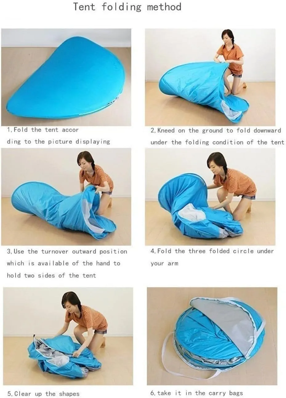 HYGRAD ® Instant Pop Up Beach Tent Foldable Portable Picnic Tent Camping Tent for 2-3 People with Portable Carry Bag Instant Set Up