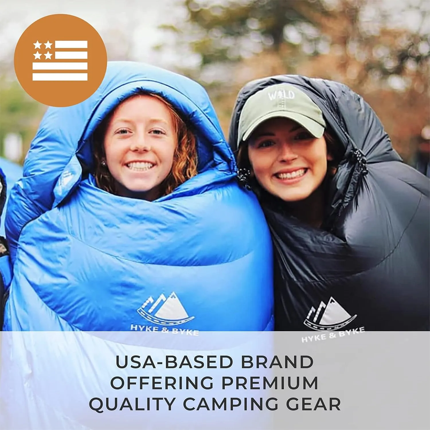Hyke & Byke Quandary 15°F Cold Weather Mummy Hiking & Backpacking Sleeping Bag - Duck Down 650 FP 3 Season Sleeping Bags for Adults - Ultralight with Compression Stuff Sack