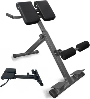 Hyperextension Roman Chair Back Extension Machine Adjustable Back Extension Bench for Core,Glute, Hamstring and Lower Back Foldable Roman Chair Exercise Equipment