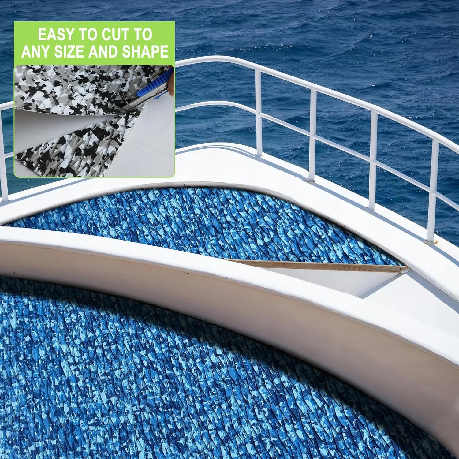 HZshark Boat Flooring EVA Foam Decking Sheet 94.5"x45"/35"/23" Camo Marine Flooring for Boats Self-Adhesive Non-Slip EVA Boat Flooring Marine Carpet for Boat Yacht Kayak Motorboat RV Floor Surfboard
