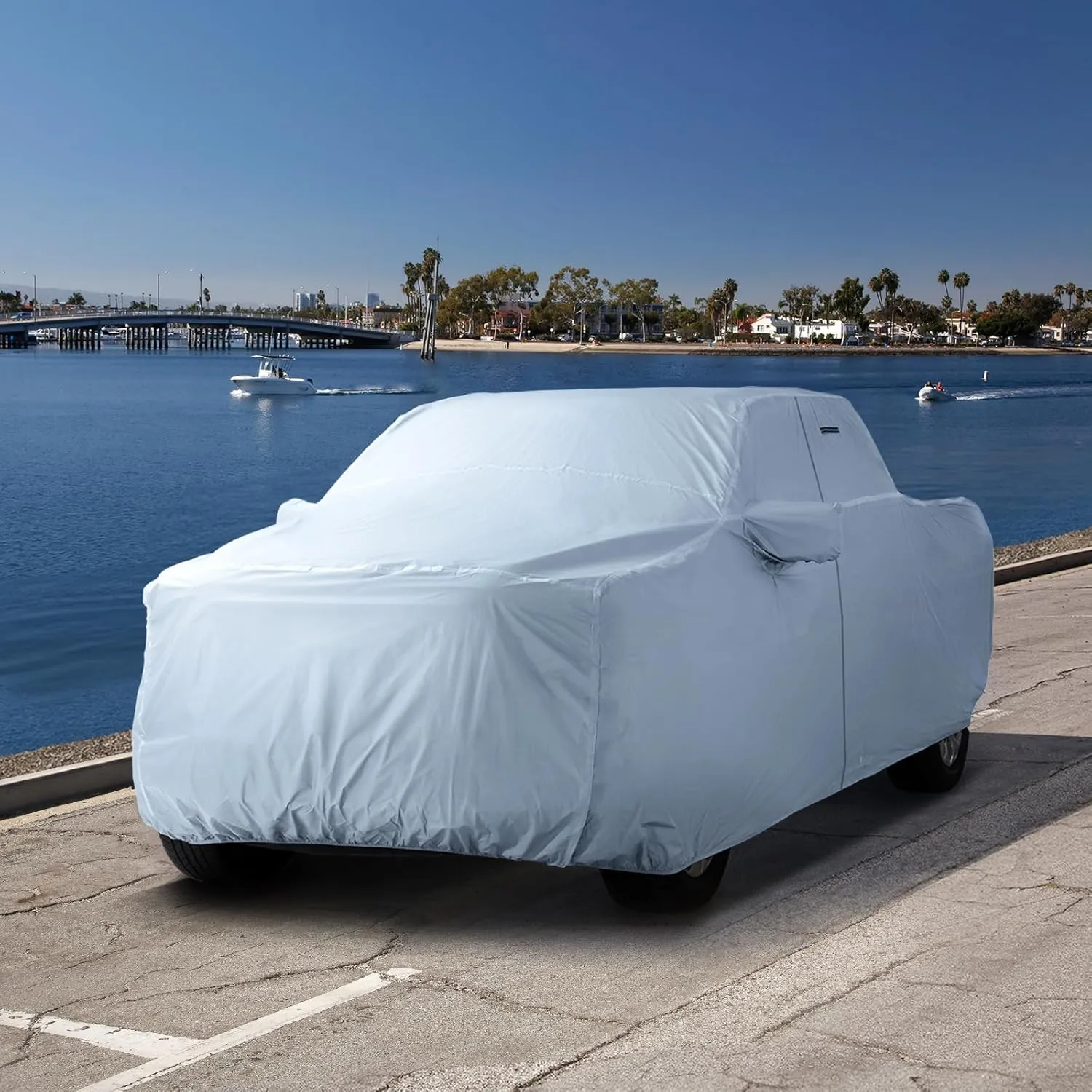 iCarCover 30-Layer Premium Truck Car Cover Waterproof All Weather | Rain Snow UV Sun Protection Full Car Covers | F-150 250, C/K 3500, Silverado, Ram, Tundra, Sierra, Titan, Size T70 (See Size Chart)