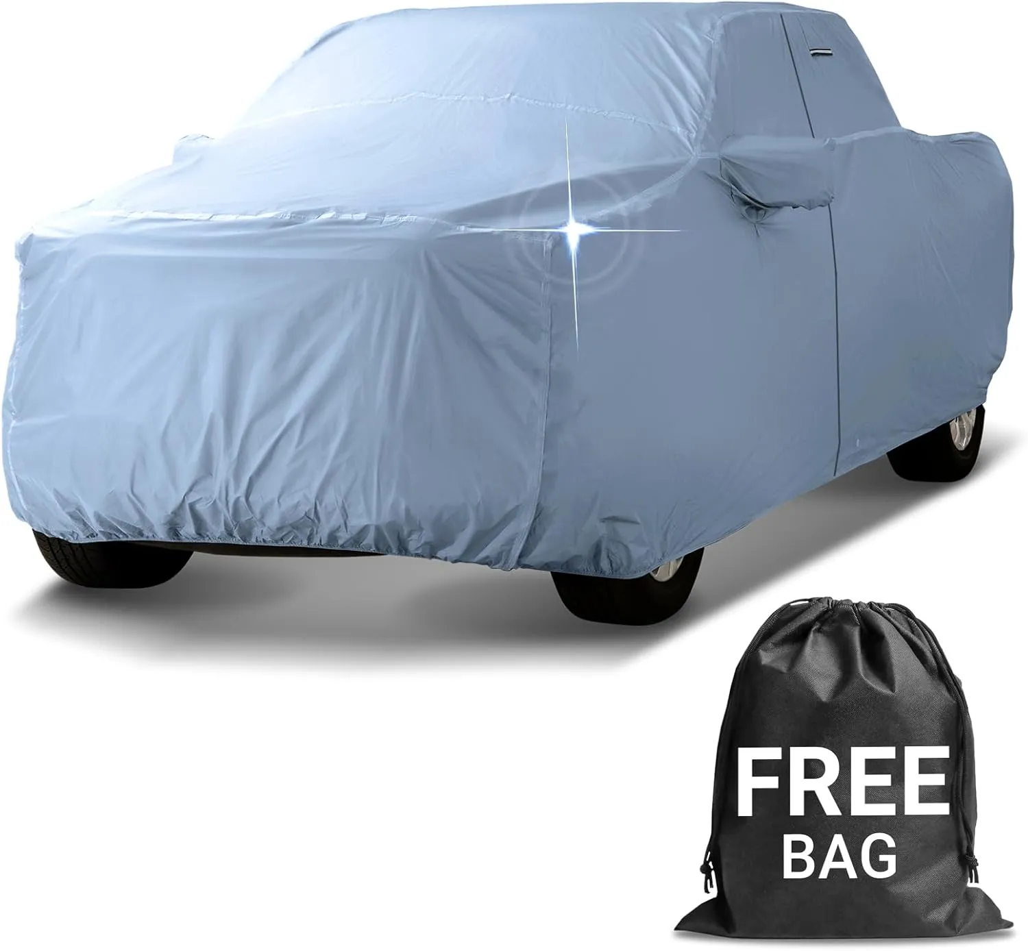 iCarCover 30-Layer Premium Truck Car Cover Waterproof All Weather | Rain Snow UV Sun Protection Full Car Covers | F-150 250, C/K 3500, Silverado, Ram, Tundra, Sierra, Titan, Size T70 (See Size Chart)