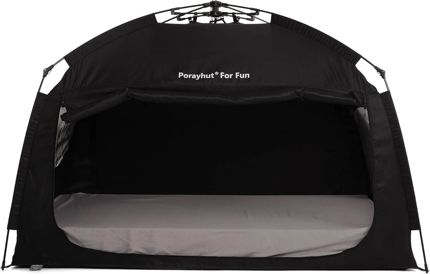 Indoor Instant Privacy Bed Tent for Sleeping,Quick Set-up Bed Canopies,Portable Bed Drapes with Large Space and 3 Doors (Black, Full)