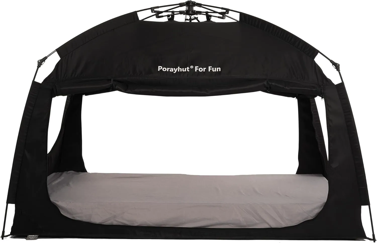 Indoor Instant Privacy Bed Tent for Sleeping,Quick Set-up Bed Canopies,Portable Bed Drapes with Large Space and 3 Doors (Black, Full)