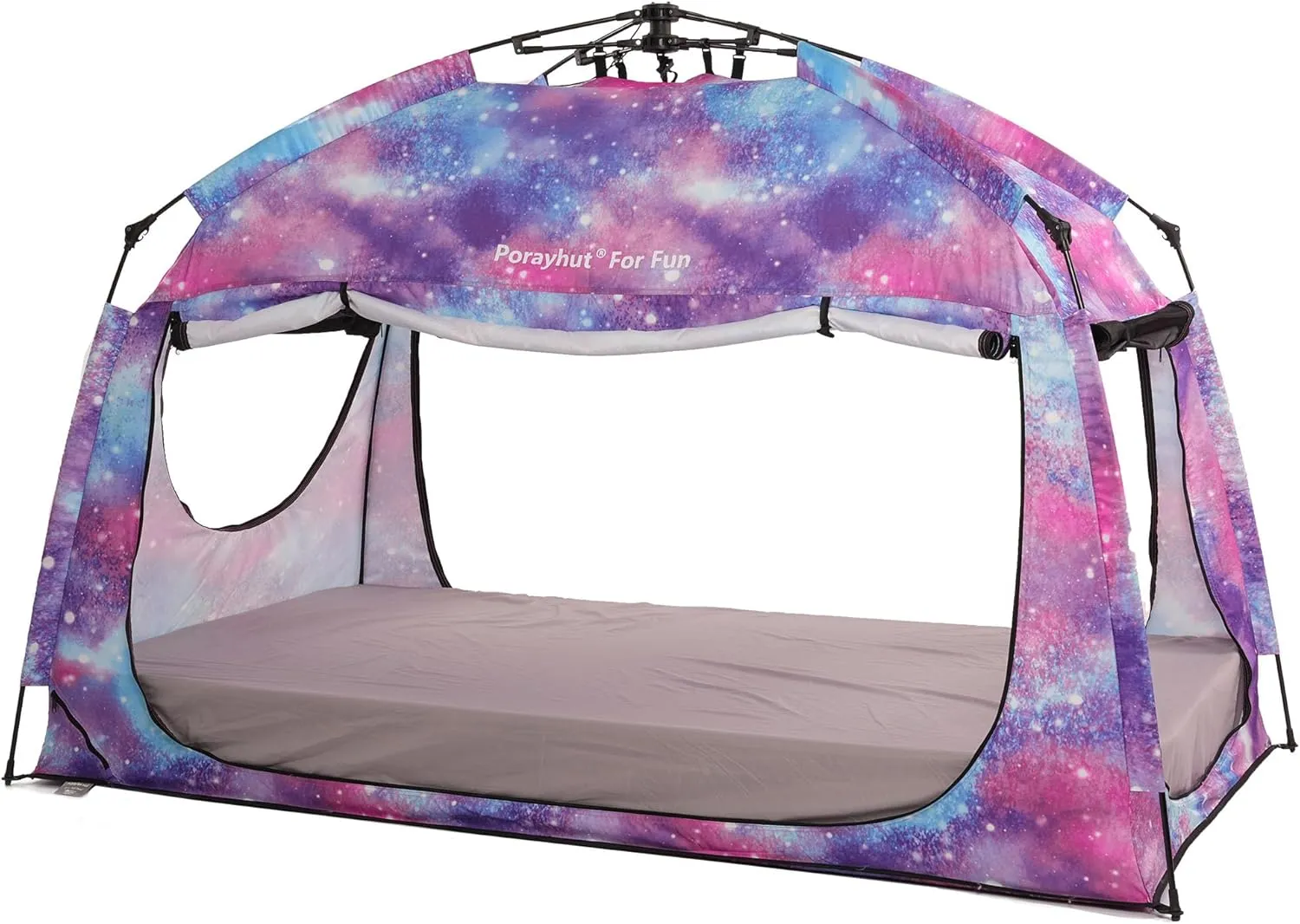Indoor Instant Privacy Bed Tent for Sleeping,Quick Set-up Bed Canopies,Portable Bed Drapes with Large Space and 3 Doors (Galaxy, Full)