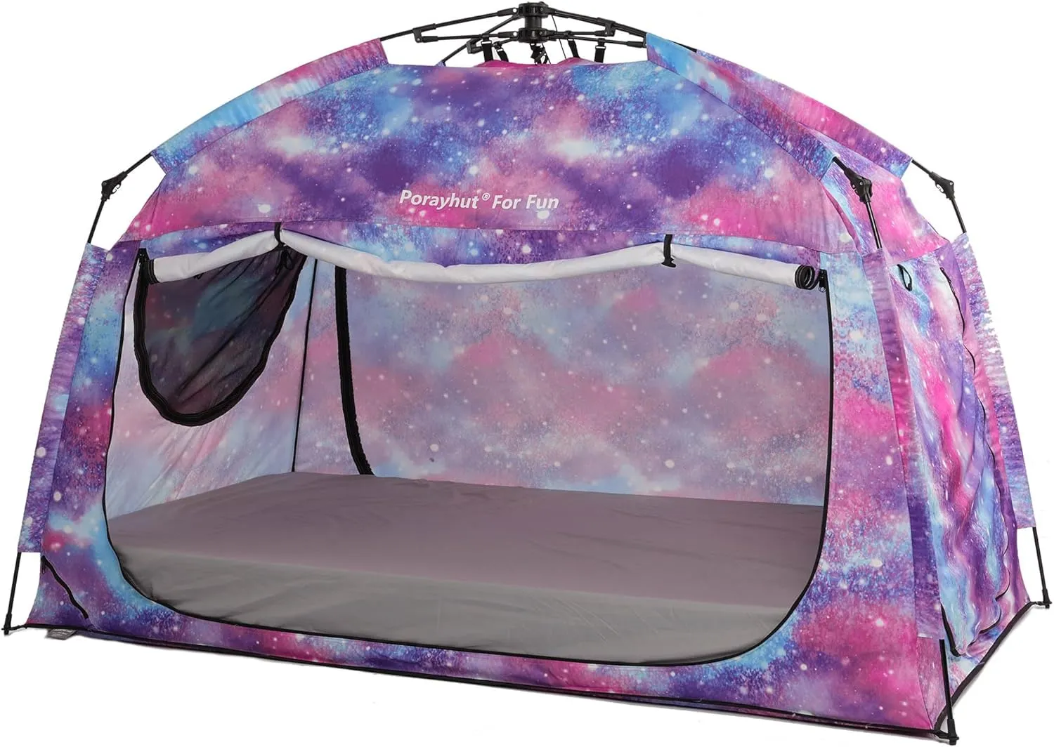 Indoor Instant Privacy Bed Tent for Sleeping,Quick Set-up Bed Canopies,Portable Bed Drapes with Large Space and 3 Doors (Galaxy, Full)