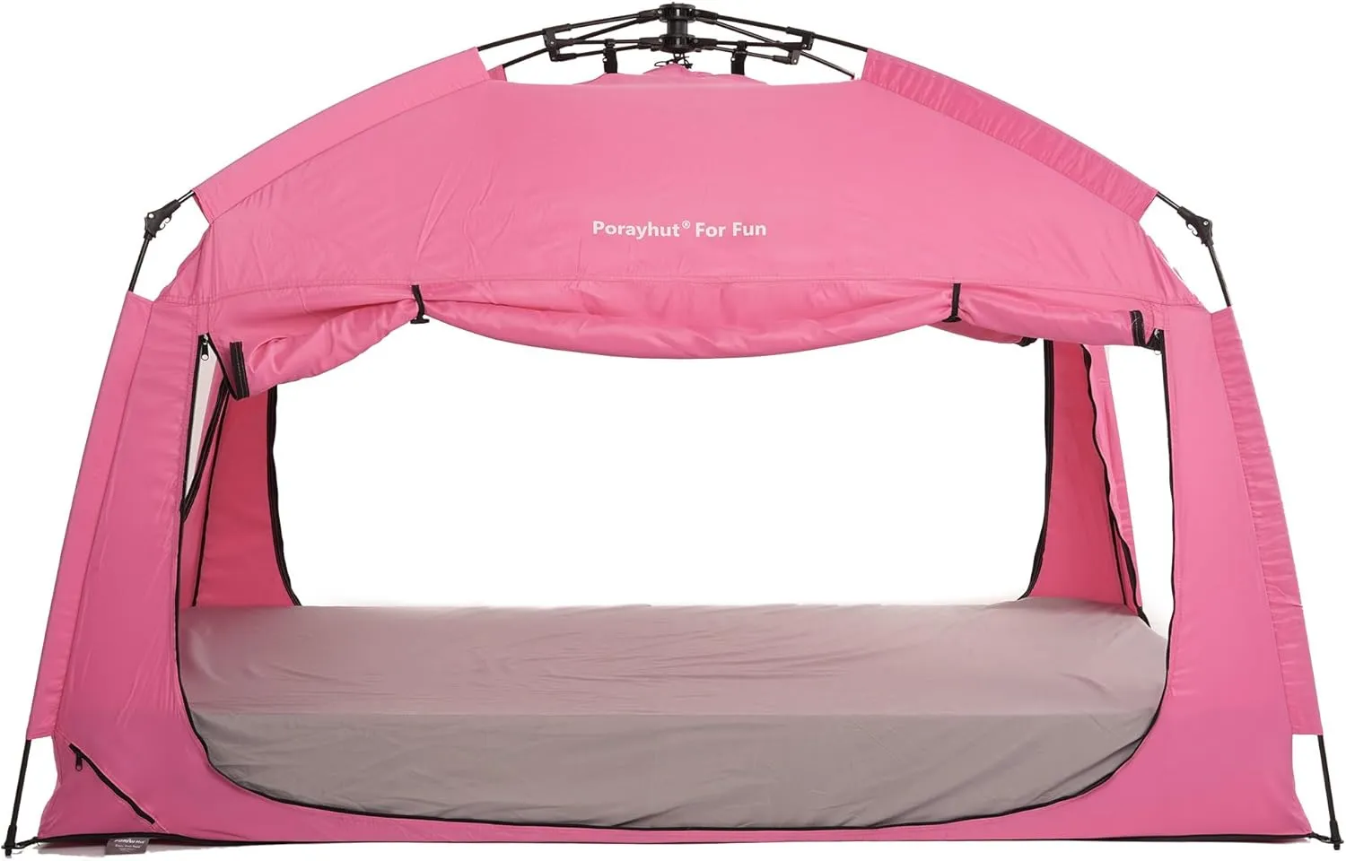 Indoor Instant Privacy Bed Tent for Sleeping,Quick Set-up Bed Canopies,Portable Bed Drapes with Large Space and 3 Doors (Pink, Full)