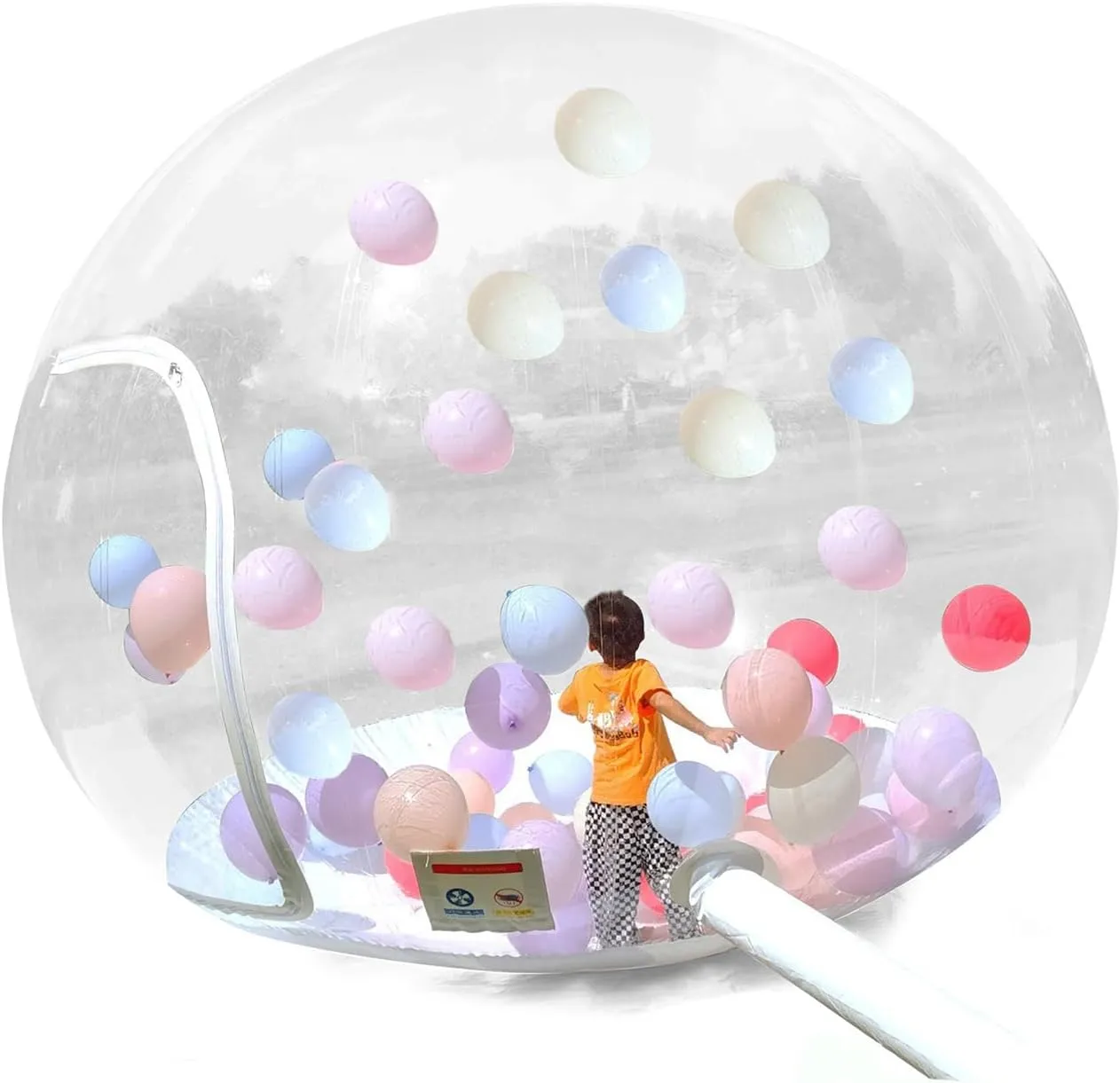 Inflatable Bubble Camping Tent 10ft Commercial Grade Outdoor Clear Dome Camping Cabin Bubble Tent with Air Blower for DIY Outdoor Family Backyard Camping Stargazing