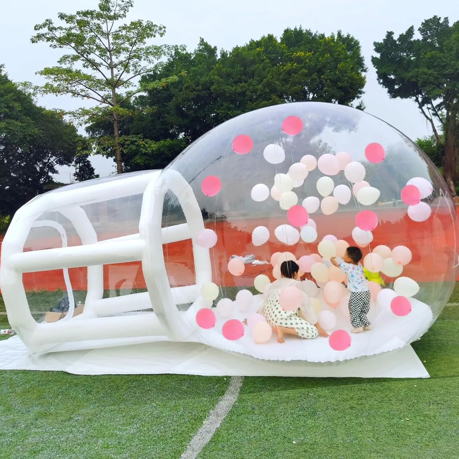 Inflatable Bubble Tent, PVC Tent Bubble House with Blower, 10ft Diameter Bubbles, Clear Bubble Dome for Children's Birthday Parties, Christenings, Weddings
