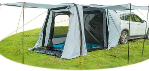 Inflatable Car Tent Tailgate Awning - to Build,SUV Tents Spacious Sun Protection,Breathable Mesh Ventilation Carport Portable Car Boot Tent for Travel,Camping,Sedan