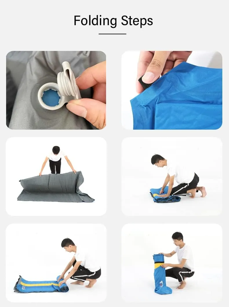 Inflatable Mattress Outdoor Tent Camping Mats Self-Inflating Mattress Spliced Outdoor Thick Spellable (c)