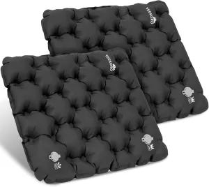 Inflatable Seat Cushion, Lightweight Camping Air Sitting Pad with Repair Cloths, Waterproof Air Cushion, Portable Air Seat Cushion for Climbing Hiking Office Airplane Car Stadium Seat