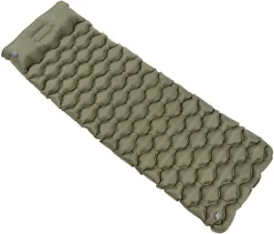Inflatable Sleeping Mat with Headboard Olive