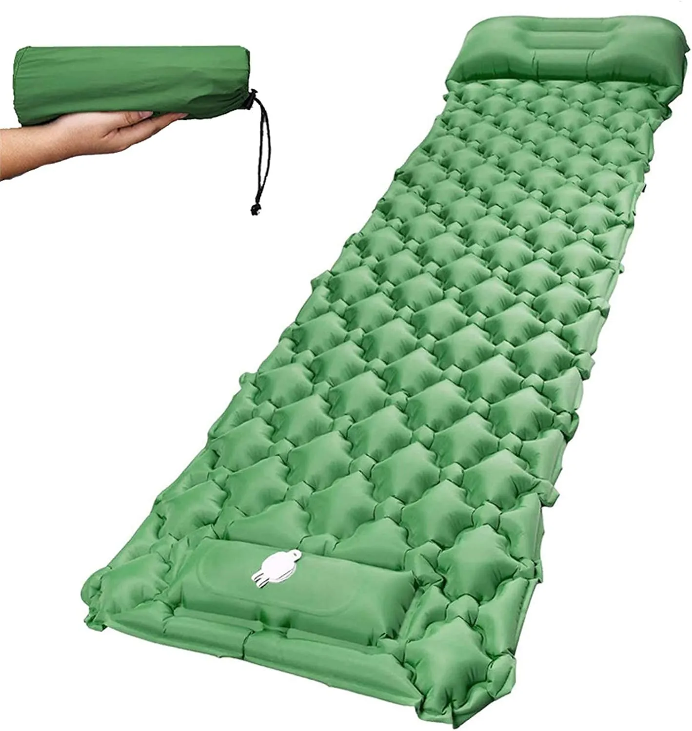 Inflatable Sleeping Mattress Camping Mattress Self-Inflating, Portable Sleeping Pad, Waterproof and Moisture-Proof Roll Mats, Self-Inflating Camping Mat with Built-in Inflatable (G