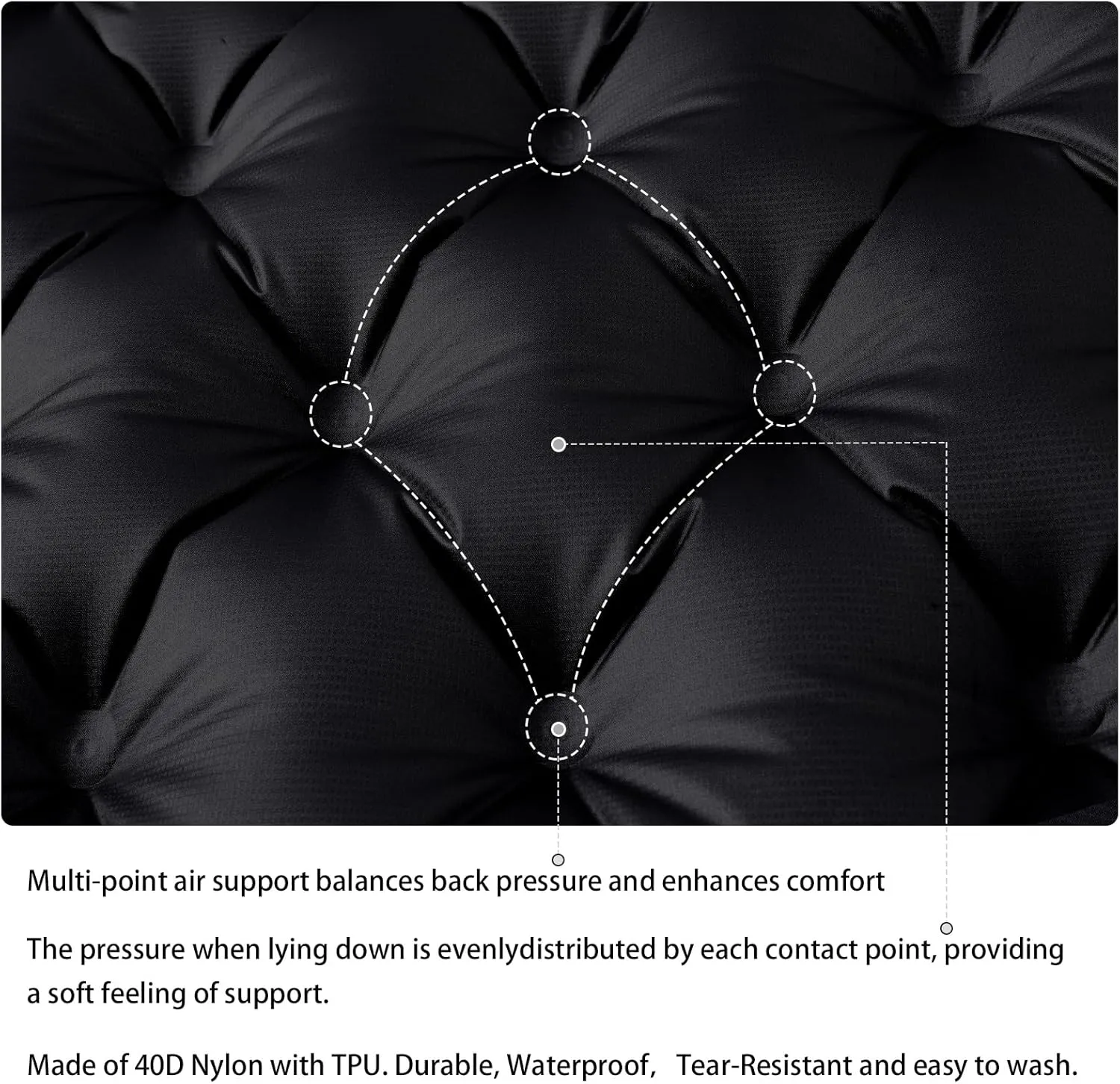 Inflatable Sleeping Pad for Camping Insulated Ultralight Compact Durable Waterproof Sleeping Mat for Outdoor Backpacking Hiking Camping Mat with Inflatable Bag R6.5