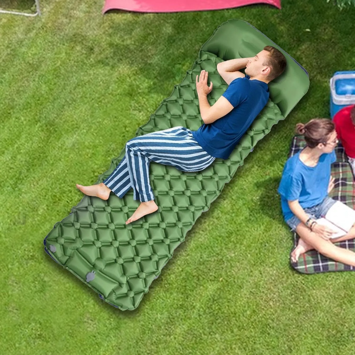 Inflatable Sleeping Pad - Waterproof Camping Mattress Blow Up Sleep Pad,Camping Equipment Portable Mattress for Camping Backpacking Hiking Tent Trap Traveling