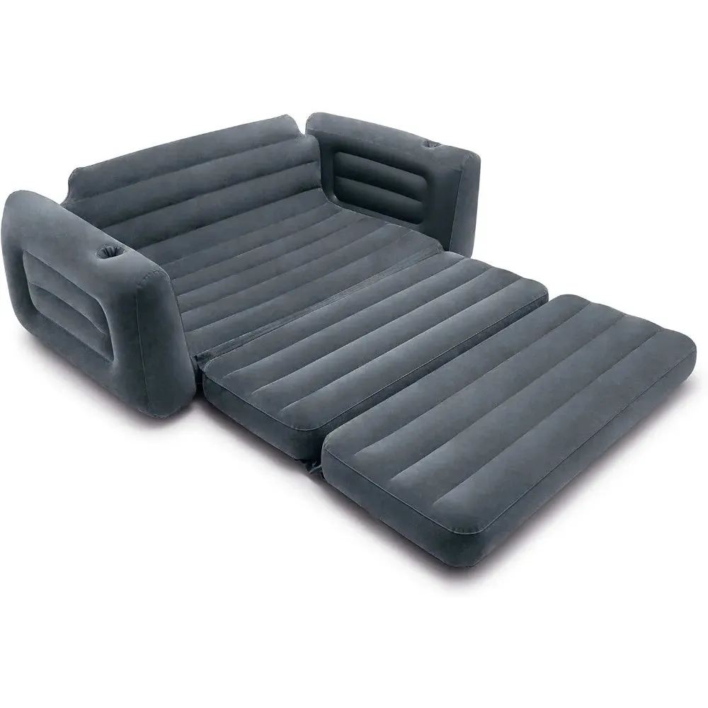 Inflatable Sofa Bed with Cup Holders
