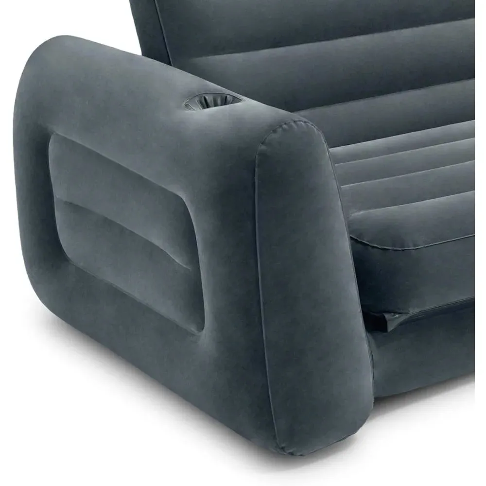 Inflatable Sofa Bed with Cup Holders