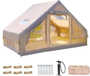 Inflatable Tent House 4-6 People Inflatable Tent with Pump Portable Blow Up Tent Inflatable Camping Tent,4 Season Inflatable Tents for Camping,Inflatable Tents Glamping Tent Inflatable Air Tent