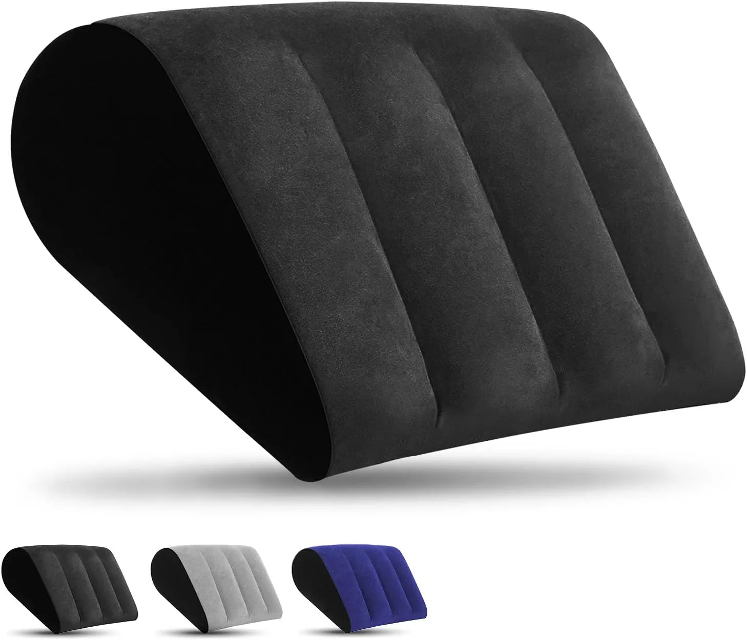 Inflatable Wedge Pillows for Home - Inflatable Portable Wedge Pillow for Sleeping, Leg Elevation, Bed, Traveling, Camping, Quick Inflate Deflate(Black)