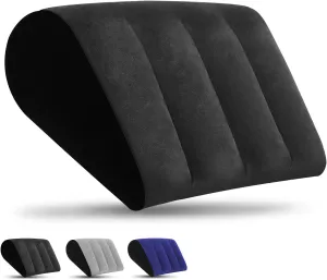 Inflatable Wedge Pillows for Home - Inflatable Portable Wedge Pillow for Sleeping, Leg Elevation, Bed, Traveling, Camping, Quick Inflate Deflate(Black)