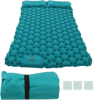 Inflating Sleeping Pad, Sleeping Pad for Camping Ultralight, Self Inflating Air Mattress, Ergonomic Foot Operated Inflatable Sleeping Pad with Storage Bag for Office Outdoor Camping Use,(Peacock Blue)