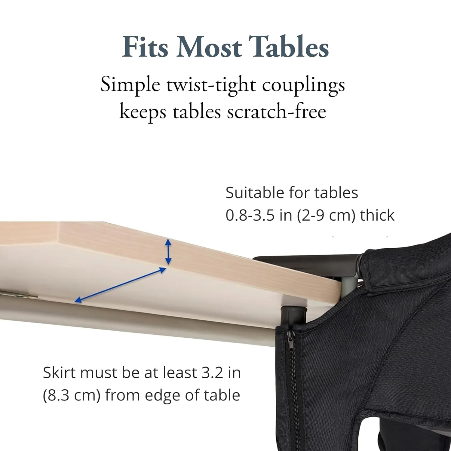Inglesina Fast Table Chair - Dark Green   Fast Dining Tray - Portable Baby High Chair - for Babies & Toddlers up to 37 lbs -Fits Tables 0.8'' to 3.5'' Thick -Compact & Easy to Use -Travel Bag Included