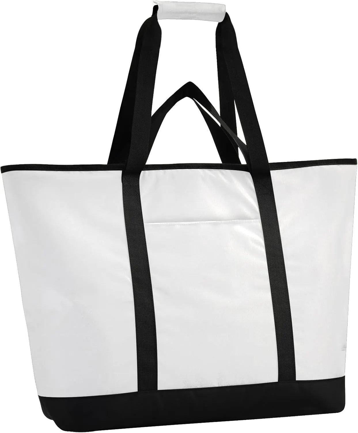 Insulated Cooler Bag with Zipper Hot or Cold Carrier Portable Travel Insulated Bag for Shopping Food Travel Beach Camping