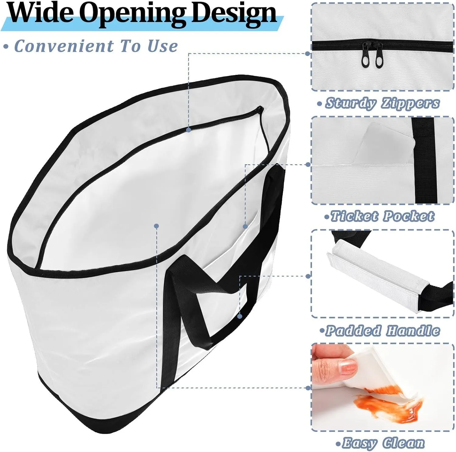 Insulated Cooler Bag with Zipper Hot or Cold Carrier Portable Travel Insulated Bag for Shopping Food Travel Beach Camping