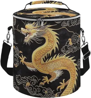 Insulated Cooler Bag with Zippered Top and Adjustable Shoulder Straps for Adults