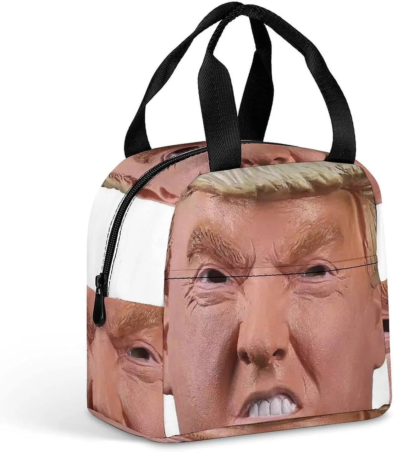 Insulated Lunch Bag Meal Bag, Presidential Figures Printed Wide Opening Lunch Bag Reusable Leak-proof Meal Bag for Work Picnic Beach Trip Office Travel