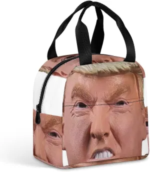 Insulated Lunch Bag Meal Bag, Presidential Figures Printed Wide Opening Lunch Bag Reusable Leak-proof Meal Bag for Work Picnic Beach Trip Office Travel