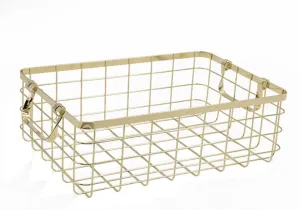 Iron Art Basket Metal Wire Basket Refreshment Holder Desktop Fruit Basket Iron Vegetables Basket(Gray)