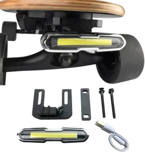 IWONDER V2.0 Skateboard Lights Waterproof Brightness USB Rechargeable Safety Longboard Light Accessories Led Lights for Electric Skateboard Longboard