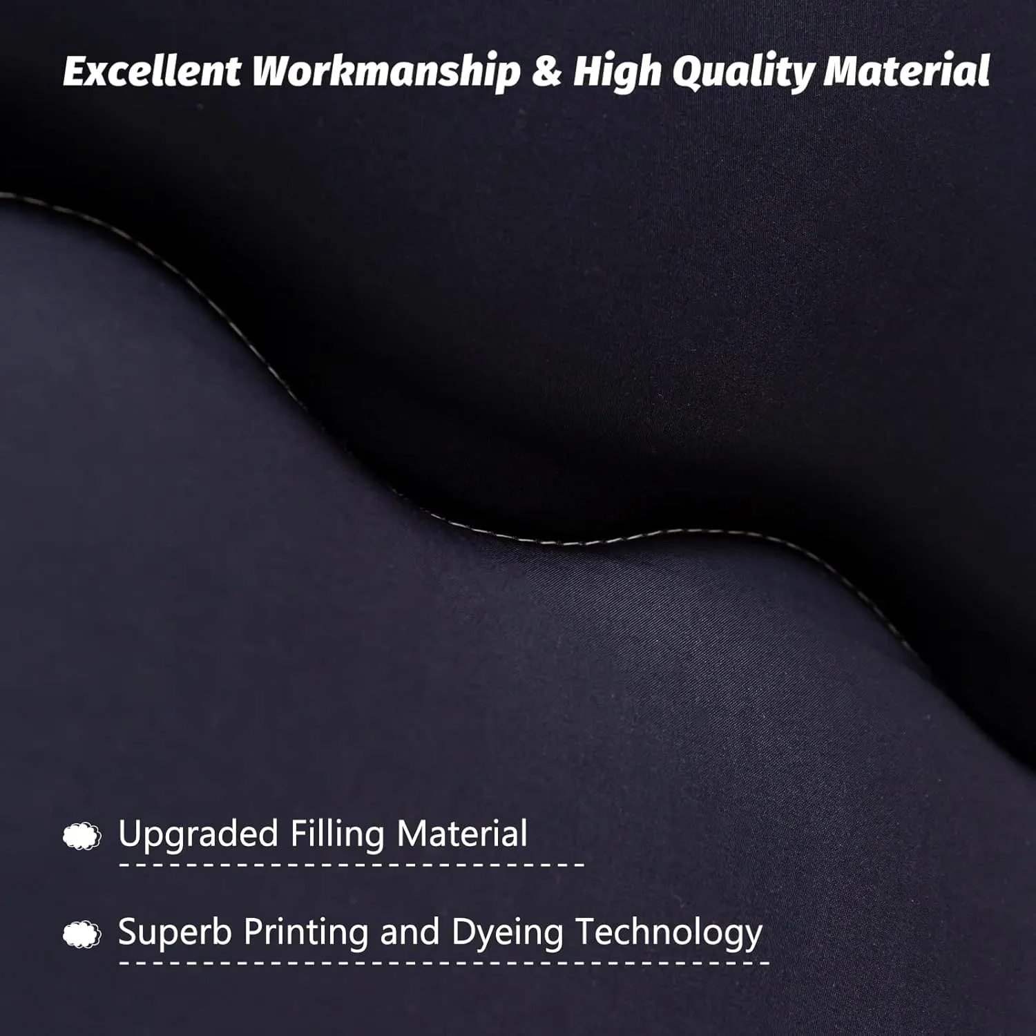 Japanese Floor Futon Mattress - Thicken Sleeping Pad, Roll Up Floor Lounger Bed, Camping and Guest Room Pad, Thick Soft and Comfortable, Black Stripe, Queen Size