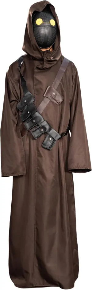 Jawas Space Wars Alien Cloak with LED Mask Adult Halloween Costume Cosplay