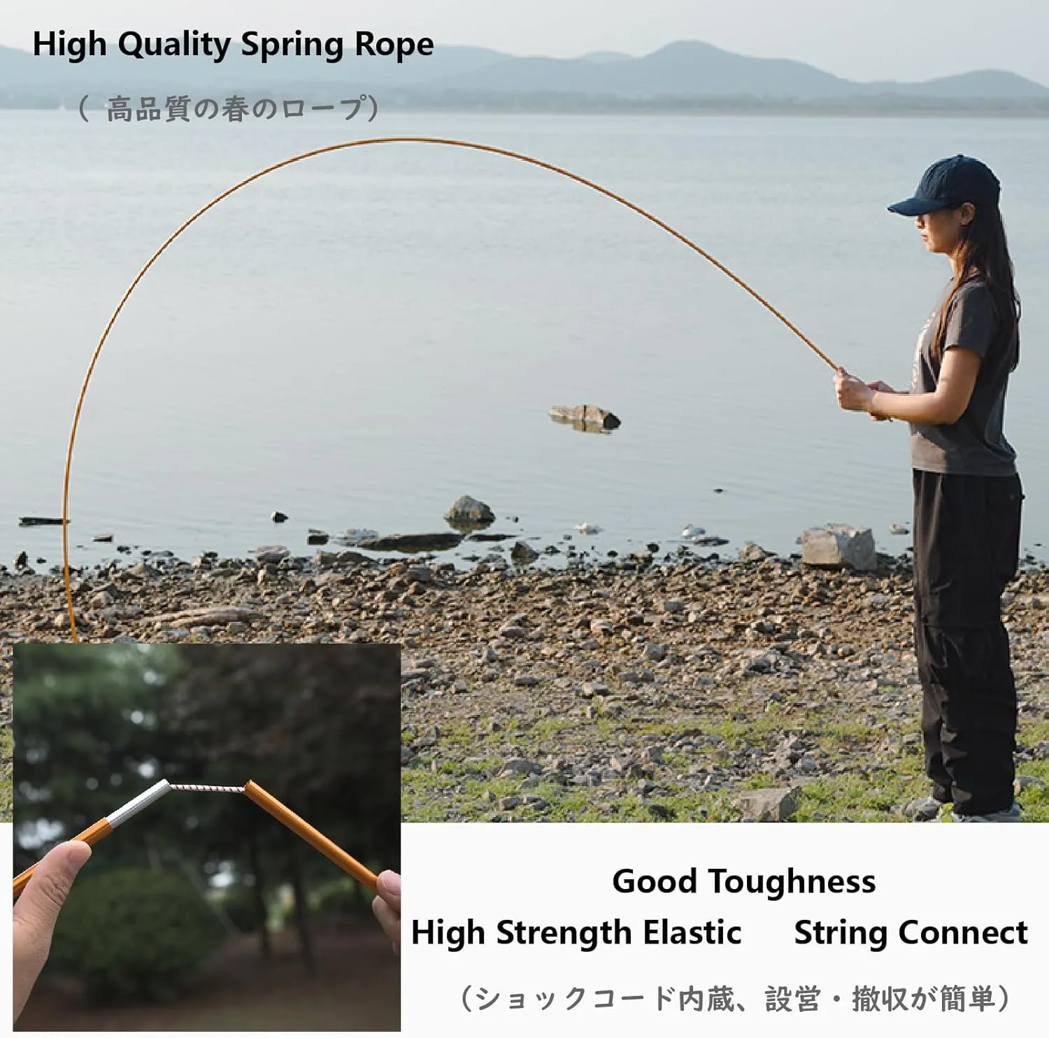 JEELAD Tent Pole Aluminium Rod Replacement Tent Pole Supporting Rod Awning Poles Kit for Outdoor Camping Hiking (14.5 ft, A - Gold)