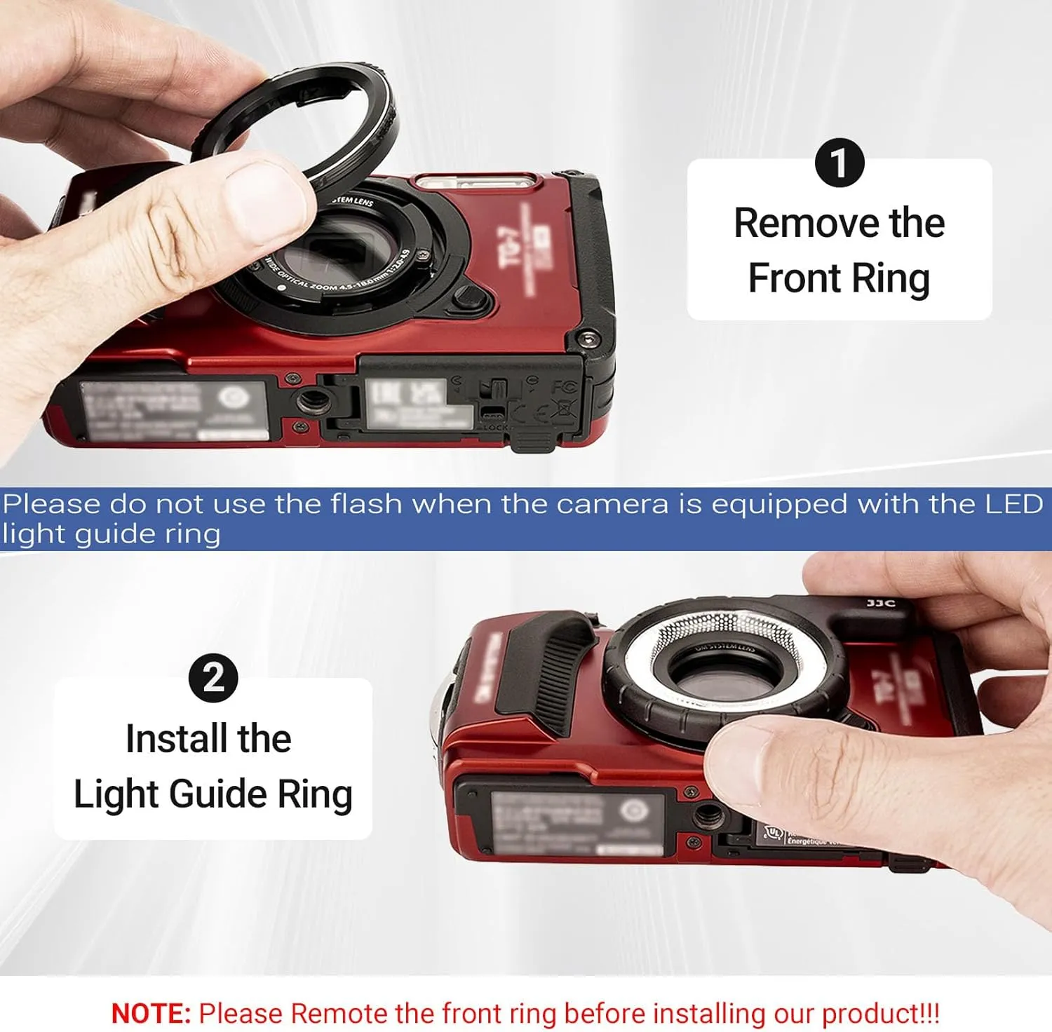 JJC LED Light Guide Ring for Olympus TG-7 TG-6 TG-5 TG-4 TG-3 TG-2 TG-1,Replace Olympus LG-1 Light Guide,Macro Guide Ring Light for Olympus Tough TG-7 TG-6 TG-5 TG-4 TG-3 TG-2 TG-1