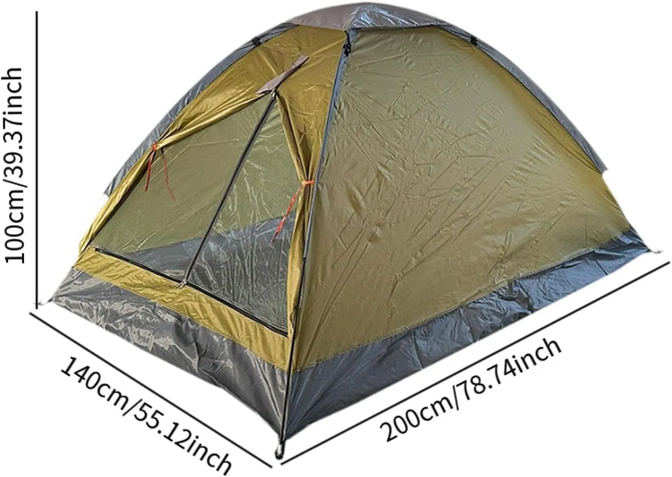 jojomis 2 Person Camping Tent, Lightweight Folding Windproof Sun Shelter for Backpacking, Easy Setup Outdoor Tent for Traveling, Hiking, Picnics, Yard, and Family Use