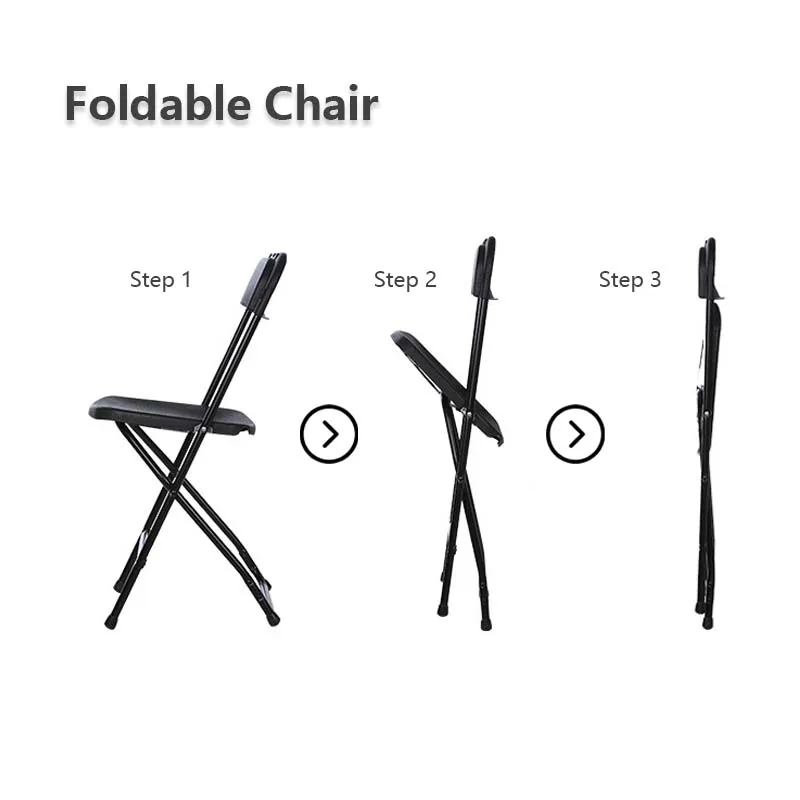 JOMO Premium HDPE Outdoor Portable Folding Chair Armless Lightweight Backrest Furniture Chair