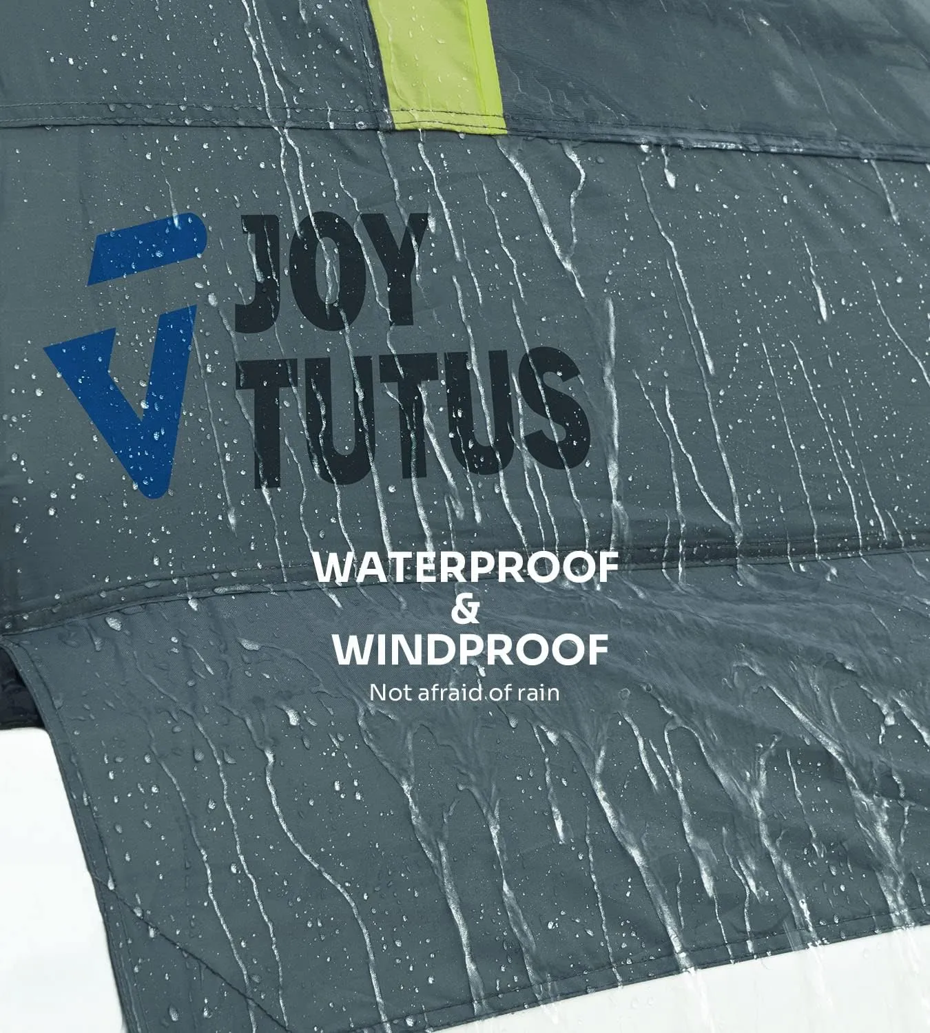 JOYTUTUS Pickup Truck Tent 5ft 2.0, Waterproof PU2000mm Double Layer for 2 Person, Portable Truck Bed Tent with Rainfly, Green, Aluminum Pole