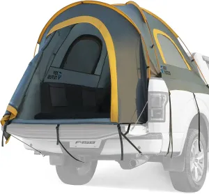 JOYTUTUS Pickup Truck Tent 5ft 2.0, Waterproof PU2000mm Double Layer for 2 Person, Portable Truck Bed Tent with Rainfly - Orange, Aluminum Pole