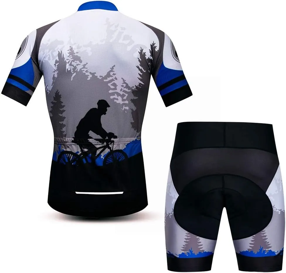 JPOJPO Cycling Jersey for Men Pro Team Bicycle Clothing MTB Bike Jerseys Shorts Set