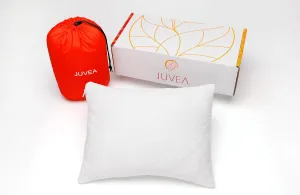 JUVEA Travel Pillow — Compact Natural Talalay Shredded Latex with Washable Cover. Perfect Mini Pillows for Camping, Car, Sleeping Bag, Travel & Home
