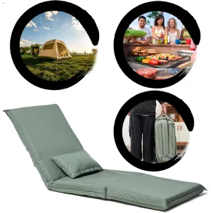Kaimei Foldable Portable Chair for Outdoor Travel, Picnic, BBQ & Camping - Fourteen-Position Adjustable Recliner with Carry Bag