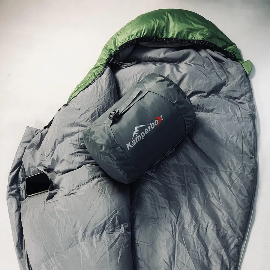 Kamperbox Down Sleeping Bag with Compression Sack |  0 to -4 Degree | 400 g Filling
