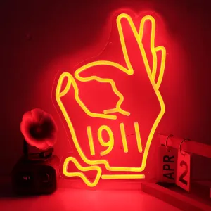 KAP Fraternity Sorority Neon Signs for Wall Decor, Kappa Alpha 1911 Psi Neon Lights for Fraternity Birthday Gfits with Dimmanle, USB Power KAP Paraphernalia Sorority Sings Gifts 17 * 13 IN