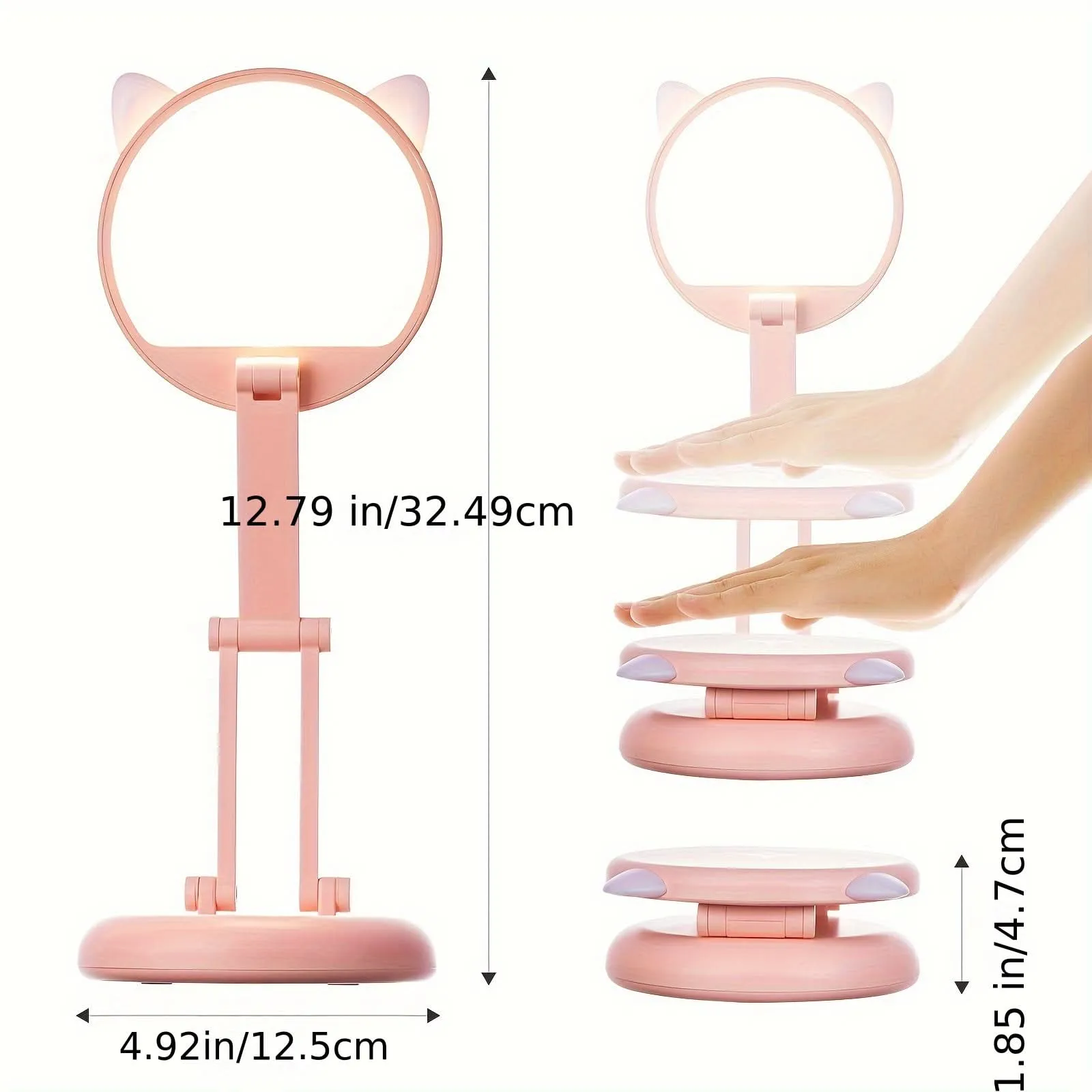 Kawaii Cat-Shaped Foldable Desk Lamp, Dimmable